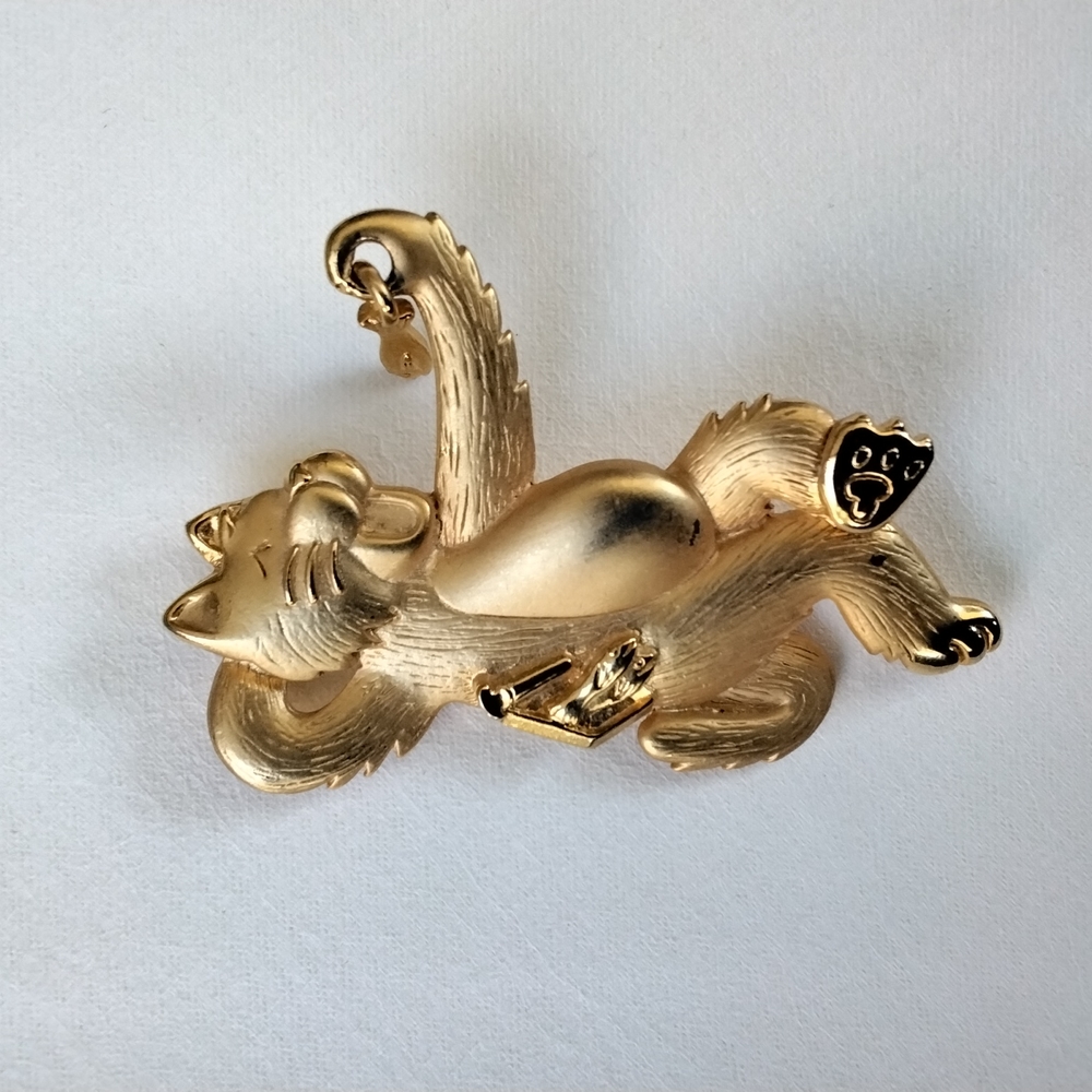 Vintage JJ Jonette Cat Brooch/pin